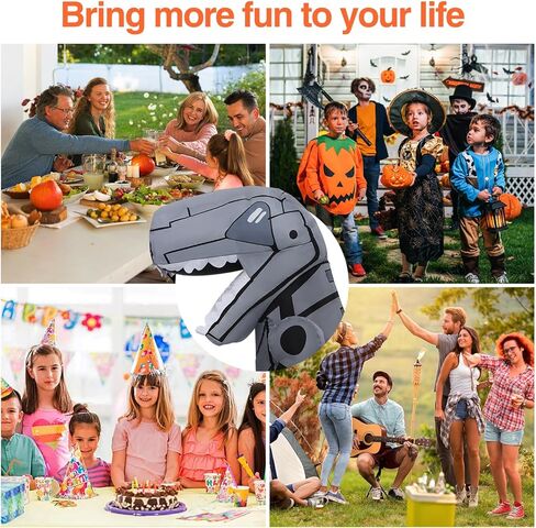 Inflatable Dinosaur Costume, Novel Blow Up Mechanical T-rex Dino Costume for Halloween Party Parade Cosplay in Kuwait