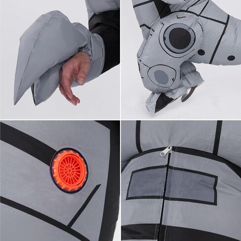 Inflatable Dinosaur Costume, Novel Blow Up Mechanical T-rex Dino Costume for Halloween Party Parade Cosplay in Kuwait