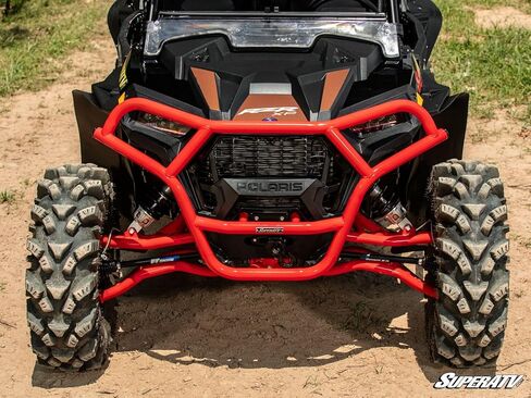 المصد الأمامي SuperATV متوافق مع Polaris RZR 900، أحمر، هيكل فولاذي، مطلي بالطاقة مقاوم للأشعة فوق البنفسجية، مصد عالي التحمل لـ UTV، انظر الملاءمة، صنع في الولايات المتحدة الأمريكية in Saudi Arabia