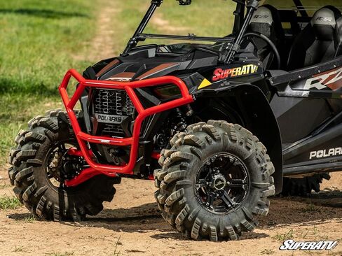 المصد الأمامي SuperATV متوافق مع Polaris RZR 900، أحمر، هيكل فولاذي، مطلي بالطاقة مقاوم للأشعة فوق البنفسجية، مصد عالي التحمل لـ UTV، انظر الملاءمة، صنع في الولايات المتحدة الأمريكية in Saudi Arabia