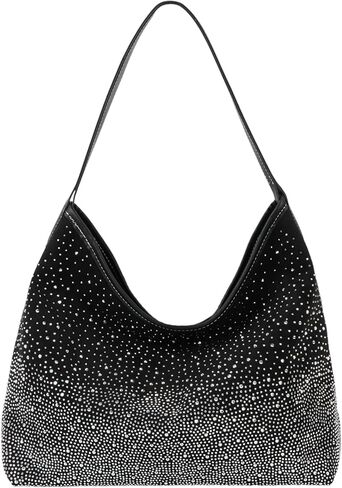 حقيبة يد نسائية لامعة بحجر الراين على الكتف حقيبة يد مسائية لامعة تحت الإبط حقيبة من الجلد السويدي اللامع in Kuwait