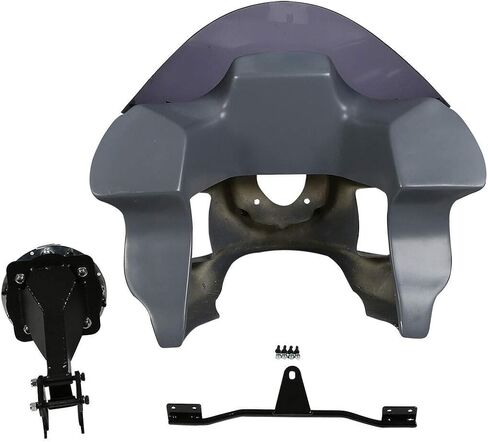 TCT-MOTORPARTS 7" Front Upper Fairing Cowl Windshield Headlight w/Mount Kits Fit For Harley Dyna Street Bob Low Rider FXR in Kuwait
