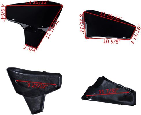 Glossy Black Battery Side Fairing Cover Compatible with Honda VLX 600 99-08 VT 600 C CD Shadow VLX Deluxe STEED400 99-07 in Kuwait