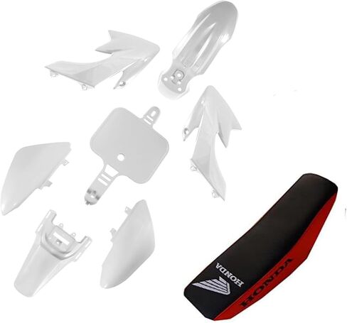 White Plastics Kit with Tall Seat for Honda CRF50 XR50, Chinese 50cc 70cc 90cc Dirt Pit Bike,Fenders Fairings Replacement Plastic with Seat in Saudi Arabia