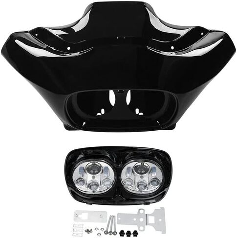 دراجة نارية XFMT انسيابية أمامية وداخلية وخارجية سوداء زاهية لدراجة Harley Road Glide FLTRX 2015-2023 in Kuwait