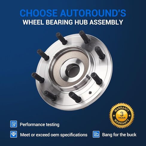 Autoround 515144 Front Wheel Bearings and Hub Assembly Compatible with Chevy Silverado 3500 HD & GMC Sierra 3500 HD 2011-2019 4WD DRW 8Lugs w/ABS in Saudi Arabia