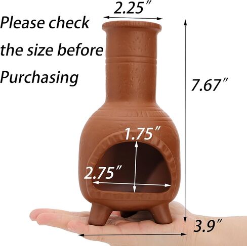 TOPZEA Handmade Terracotta Palo Santo Holder Burner, Ceramic Incense Burner Dish Mini Clay Chiminea Ash Catcher for Smudging, Meditation & Yoga Accessories, Negative Energy Cleansing Gifts in Saudi Arabia