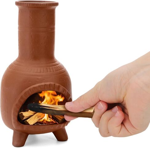 TOPZEA Handmade Terracotta Palo Santo Holder Burner, Ceramic Incense Burner Dish Mini Clay Chiminea Ash Catcher for Smudging, Meditation & Yoga Accessories, Negative Energy Cleansing Gifts in Saudi Arabia