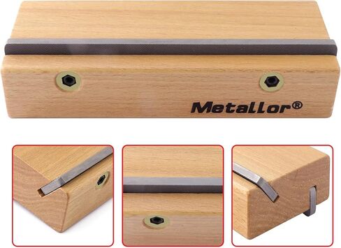 Metallor Guitar Fret Leveling File Wood Guitar Fingerboard Leveling Flat File for Fret Dressing Fret Sanding with Wood Handle Guitar Luthier Tools Repair Tools. in Kuwait