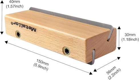 Metallor Guitar Fret Leveling File Wood Guitar Fingerboard Leveling Flat File for Fret Dressing Fret Sanding with Wood Handle Guitar Luthier Tools Repair Tools. in Kuwait