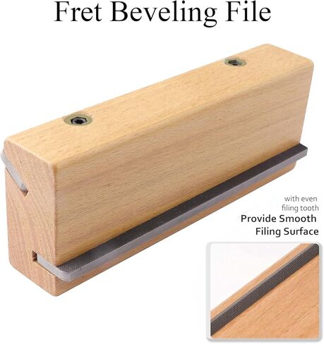 Metallor Guitar Fret Leveling File Wood Guitar Fingerboard Leveling Flat File for Fret Dressing Fret Sanding with Wood Handle Guitar Luthier Tools Repair Tools. in Kuwait