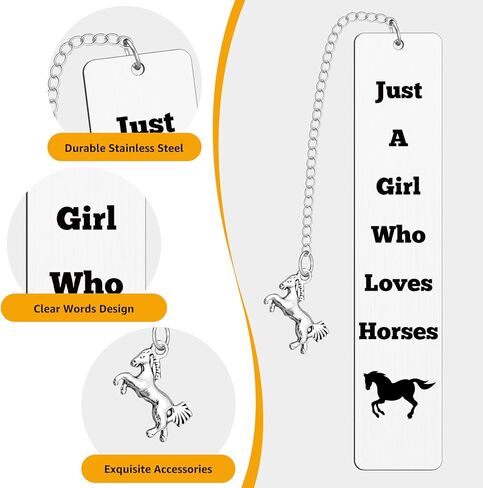Metal Horse Bookmark for Women Horse Lovers Gifts Funny Book Marks Book Lovers Gifts Easter Basket Stuffers Page Marker Reading Accessories Birthday Graduation for Teens Girls Friends Class Rewards in Saudi Arabia