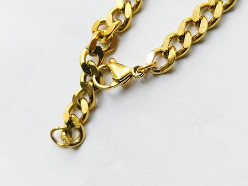 Handmade Silver Curb Chain Initial Necklace, Custom Gold Letter Choker, Waterproof, Tarnish-Free, Gift for Boyfriend Girlfriend Wife Husband in Saudi Arabia