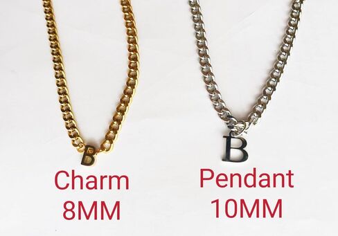 Handmade Silver Curb Chain Initial Necklace, Custom Gold Letter Choker, Waterproof, Tarnish-Free, Gift for Boyfriend Girlfriend Wife Husband in Saudi Arabia