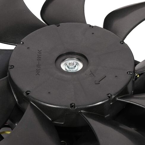 621-161 LINNCAS مروحة تبريد الرادياتير مراوح مزدوجة تناسب 2008 2009 2010 2011 2012 2013 لنيسان لروج 2014 2015 لنيسان لروج سيليكت مجموعة مروحة مكثف الرادياتير باللون الأسود in Kuwait