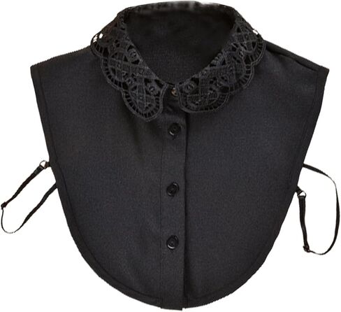 LoudSung Fake Collar Detachable Half Shirt Blouse False Collar Lapel Top Elegant Design for Women Girls in Saudi Arabia