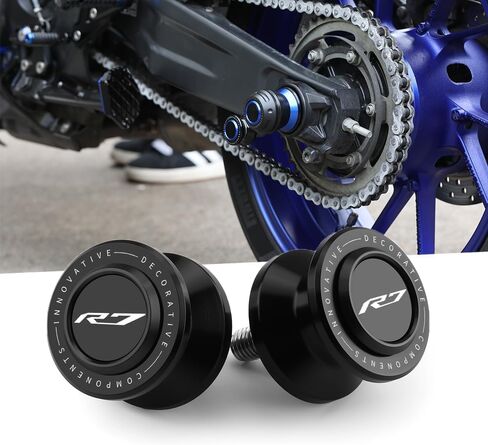 6MM Swingarm Spools Fit For YZF R7-2023 2024 2025 Rear Frame Stand YZFR7 Swingarm Spools Frame Sliders 2023 YZFR7 Accessories 2024 R7 Accessories 2025 R7 Spool BK in Saudi Arabia