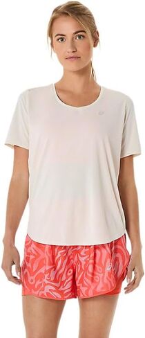 ASICS Women's Road V-Neck Short Sleeve TOP Running Apparel in Saudi Arabia