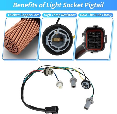 Tail Lamp Harness LH or RH for Kia Soul 2014 2015 2016 2017 2018 2019 No.92450-B2000 Rear Tail Light Lamp Socket Wiring in Saudi Arabia