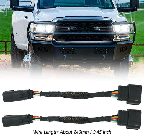 2 Pcs Halogen to LED Taillight Tail Lamp Upgrade Adapter Conversion Wiring Harness for Ram 2500 3500 2019-2024 5th Gen Not Fits Aftermarket in Saudi Arabia