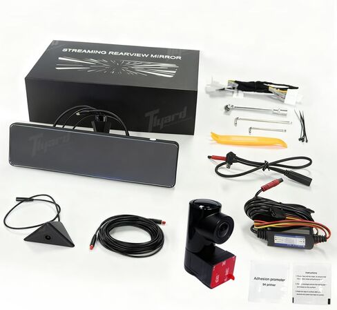 Mirror Dash Cam Backup Camera for CyberTruck, 11.26" HD Smart Rearview Mirror with Front/Rear Recording, WiFi Connection, Night Vision, Touch Screen, IP68 Waterproof Structure in Kuwait