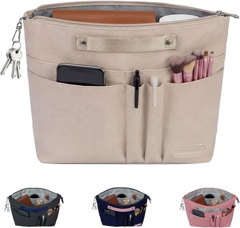 VANCORE Purse Bag Organizer Insert with 13 Pockets, Handbag and Tote Bag Inside Shaper with Zipper in Kuwait