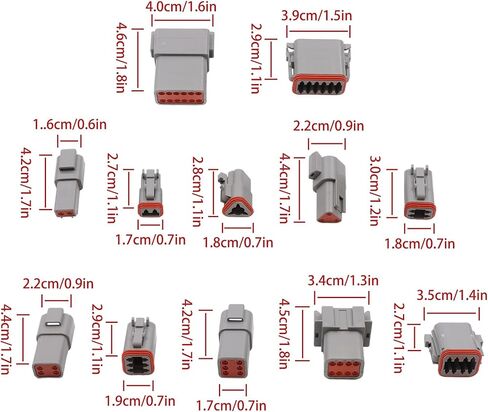 Complete 338pc DT Series Connector Kit for Automotive, Marine and Industrial Use Includes 2-12 Pin Connectors, 4-Way Crimper and Pin Removal Tool in Saudi Arabia
