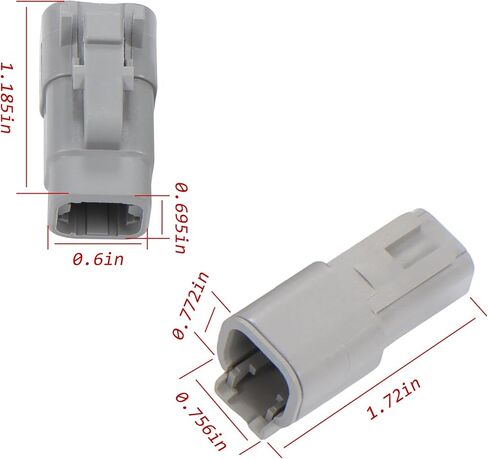 Universal 4-Pin DTM Connector Kit for 20-22AWG Wire - Easy Install for Automotive, Marine, RV, Motorcycle and Outdoor Equipment in Saudi Arabia