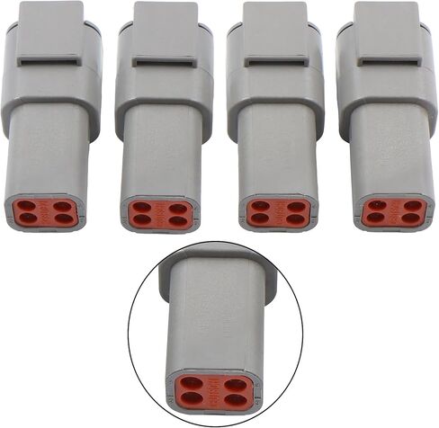 Universal 4-Pin DTM Connector Kit for 20-22AWG Wire - Easy Install for Automotive, Marine, RV, Motorcycle and Outdoor Equipment in Saudi Arabia