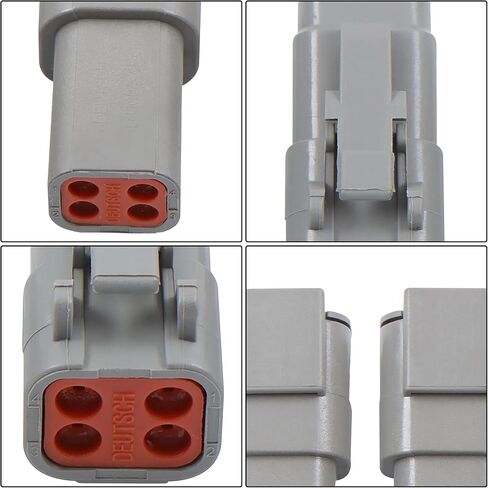 Universal 4-Pin DTM Connector Kit for 20-22AWG Wire - Easy Install for Automotive, Marine, RV, Motorcycle and Outdoor Equipment in Saudi Arabia