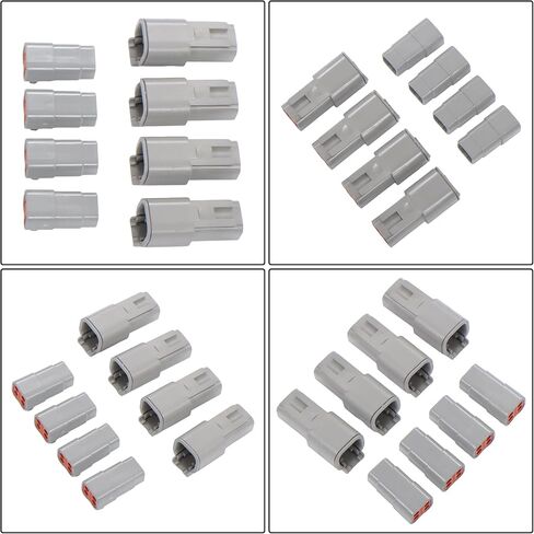 Universal 4-Pin DTM Connector Kit for 20-22AWG Wire - Easy Install for Automotive, Marine, RV, Motorcycle and Outdoor Equipment in Saudi Arabia