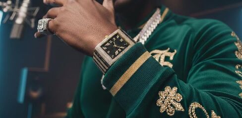 ساعة تشارلز ريموند الماسية للرجال مثلجة بالكامل in Kuwait