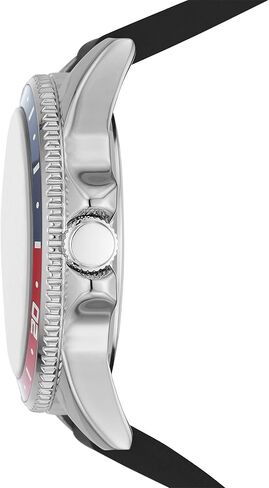 Skechers Men's Longfellow Quartz Three-Hand Date Watch, Color: Silver, Black (Model: SR5141) in Saudi Arabia