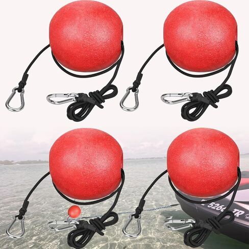 Anchor Buoy Float,2 or 4pcs Crab Trap Floats Anchor Marker Buoy,High Visibility Buoy Float with 51" Bungee Cord & Clip in Saudi Arabia