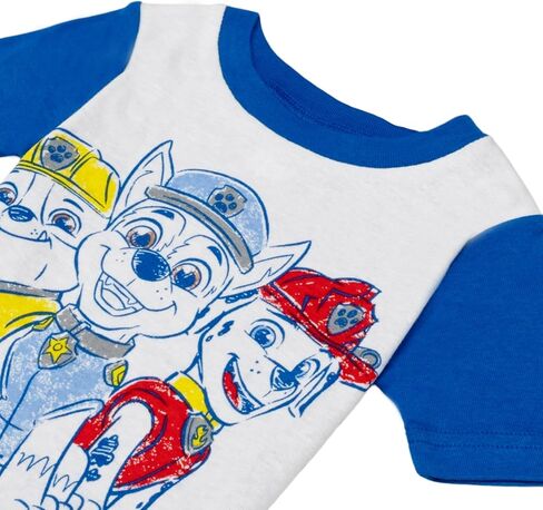 Nickelodeon Boys' 4-Piece Snug-fit Cotton Short Sleeve Matching Pajama Set, Soft & Cute for Kids, SKETCHY PAWS, 5T in Saudi Arabia