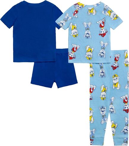 Nickelodeon Boys' 4-Piece Snug-fit Cotton Short Sleeve Matching Pajama Set, Soft & Cute for Kids, SKETCHY PAWS, 5T in Saudi Arabia