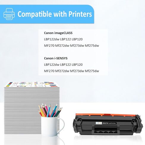 071H Black Toner Cartridge 2 Pack Compatible Replacement for Canon 071 071H CRG071H Black Toner Work for Canon imageCLASS LBP122dw LBP122 LBP120 MF270 Mf272dw Mf273dw Mf275dw Printers in Kuwait