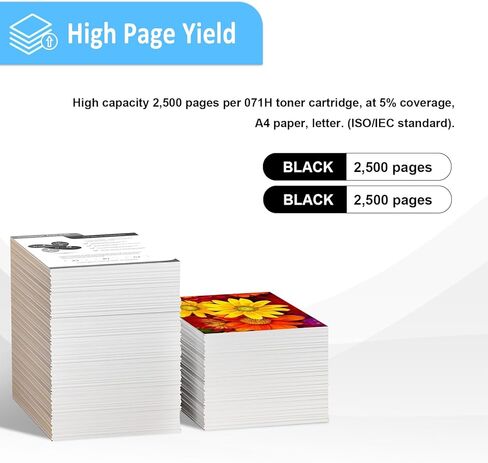 071H Black Toner Cartridge 2 Pack Compatible Replacement for Canon 071 071H CRG071H Black Toner Work for Canon imageCLASS LBP122dw LBP122 LBP120 MF270 Mf272dw Mf273dw Mf275dw Printers in Kuwait