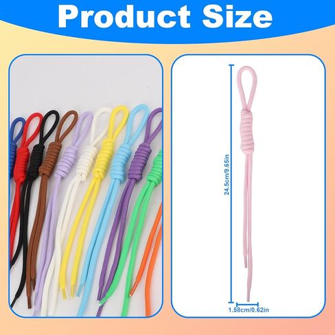 12pcs Colorful Paracord Keychain Bag Charms, Braided Rope Cord Bag Charm for Purse Backpack Handbag Decoration Accessories in Kuwait