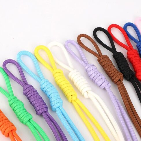 12pcs Colorful Paracord Keychain Bag Charms, Braided Rope Cord Bag Charm for Purse Backpack Handbag Decoration Accessories in Kuwait