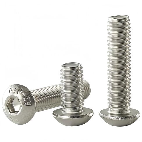 M10x1.5 الترباس ، M10 × 20 ملم براغي قبعة قبعة مقبس الزر ، 304 الفولاذ المقاوم للصدأ (A2-70) ، ألين سداسي ، النهاية الساطعة ، الخيوط بالكامل ، الكمية 10 in Saudi Arabia