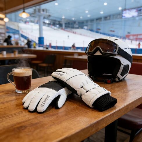 1 PCS Winter Ski Gloves for Men & Women,Cold Weather Mittens, Waterproof Thermal Windproof with Touchscreen,Non-Slip Grip for Outdoor Skiing Hiking Snowboard(White) in Saudi Arabia