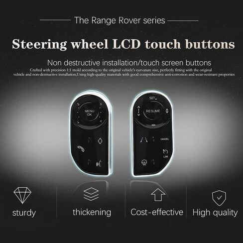 1 Pair Car Steering Wheel Buttons for Range Rover Vogue L405 Sport L494 2013-2017, for Land Rover Discovery 5 2017-2019 Steering Wheel Control Press Touch Switch Plug and Play Automotive Kit in Kuwait