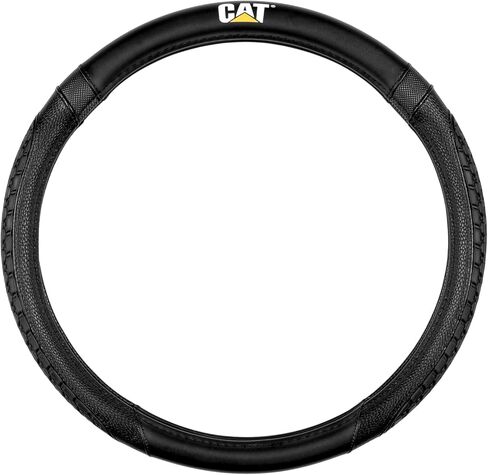 Car Steering Wheel Cover, Extra Large 18 inch Size, Tire Tread Inspired Traction Grip Design, Black Steering Wheel Cover for RV Semi Truck Big Rig Trucker + Air Freshener Bundle in Kuwait