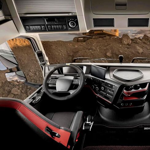 Car Steering Wheel Cover, Extra Large 18 inch Size, Tire Tread Inspired Traction Grip Design, Black Steering Wheel Cover for RV Semi Truck Big Rig Trucker + Air Freshener Bundle in Kuwait