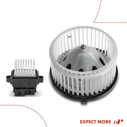 محرك منفاخ سخان HVAC ممتاز ومجموعة مقاومة متوافقة مع مركبات Chevy وGMC وPontiac وSaturn - Equinox 2007-2017، Captiva Sport، Terrain، Torrent، Vue، Sport Utility - الجانب الأمامي in Saudi Arabia