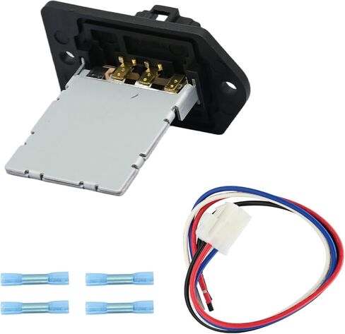 HVAC Blower Motor Resistor with Wire Harness Compatible with Hyundai Accent Tucson Velost-er Replacement for Kia Forte Forte5 Rio Sport-Age # 971281M000, JA1837 in Kuwait