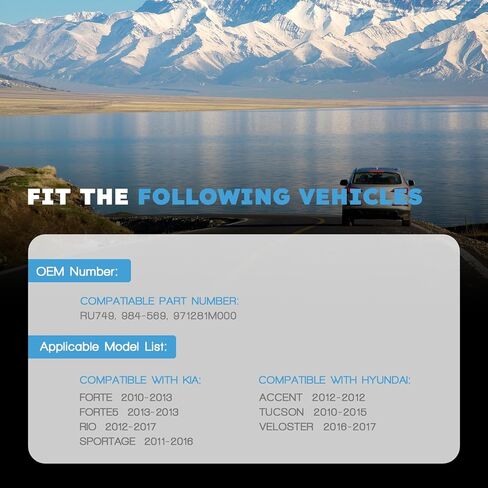 HVAC Blower Motor Resistor with Wire Harness Compatible with Hyundai Accent Tucson Velost-er Replacement for Kia Forte Forte5 Rio Sport-Age # 971281M000, JA1837 in Kuwait