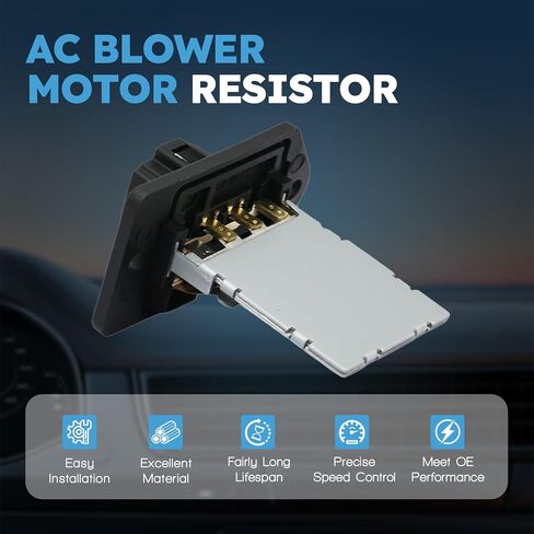 HVAC Blower Motor Resistor with Wire Harness Compatible with Hyundai Accent Tucson Velost-er Replacement for Kia Forte Forte5 Rio Sport-Age # 971281M000, JA1837 in Kuwait