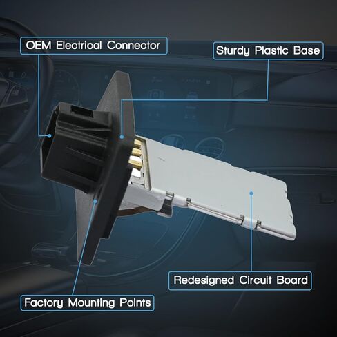 HVAC Blower Motor Resistor with Wire Harness Compatible with Hyundai Accent Tucson Velost-er Replacement for Kia Forte Forte5 Rio Sport-Age # 971281M000, JA1837 in Kuwait
